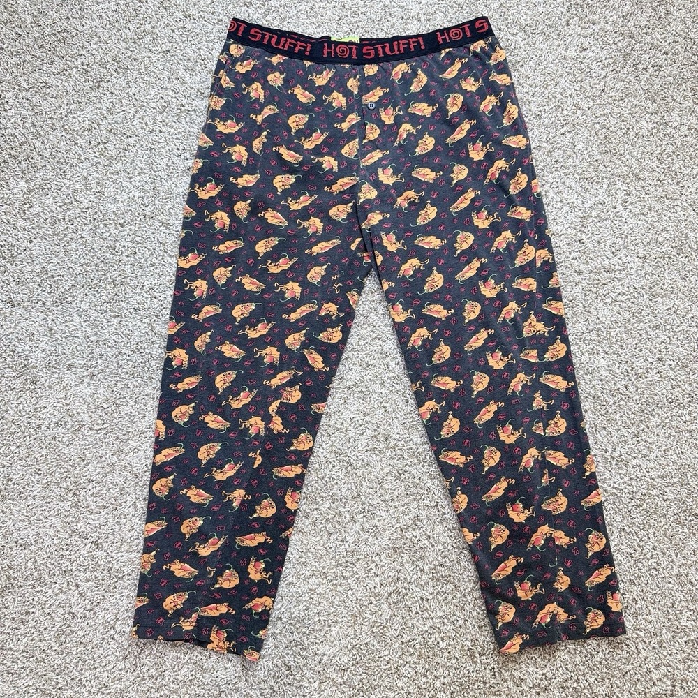 VTG 2001 Scooby-Doo Mens XL Pajama Pants Hot Stuff Devil Lounge Sleepwear RETRO